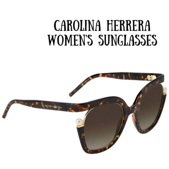 New Carolina Herrera Women\'s Sunglasses Havana Full Rim Cat Eye Frame CH 0003/S main image 4